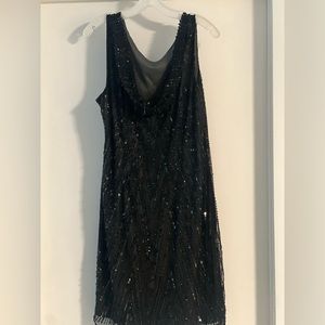 Black Sequin Dress.